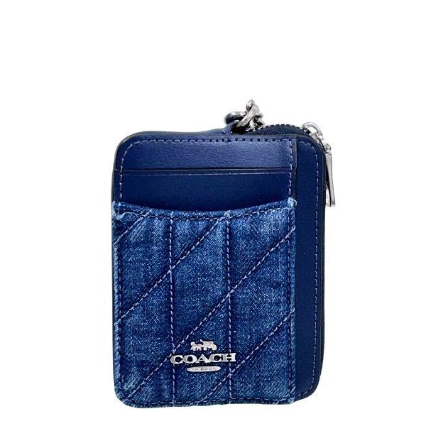 新作デニム COACH◆ジップ カード ケース・キルティング CAR26 COACH 国内発送 コーチ 財布 レディース コインケース