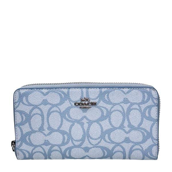 ◆COACH◆ ネイビー リボンモチーフ 長財布 COACH コーチ 二つ折り財布 ミニ財布 リボン ファクトリー CZ346