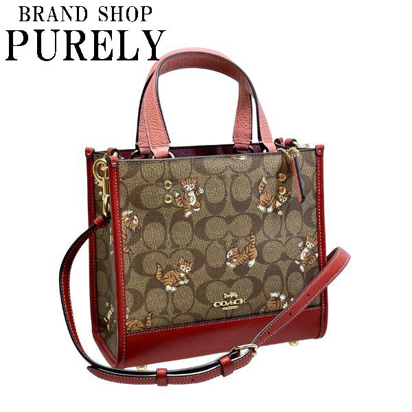 コーチ バッグ レディース COACH トートバッグ 2WAY キトゥン シグネチャー デンプシー トート 子猫柄 CC424 IME7V