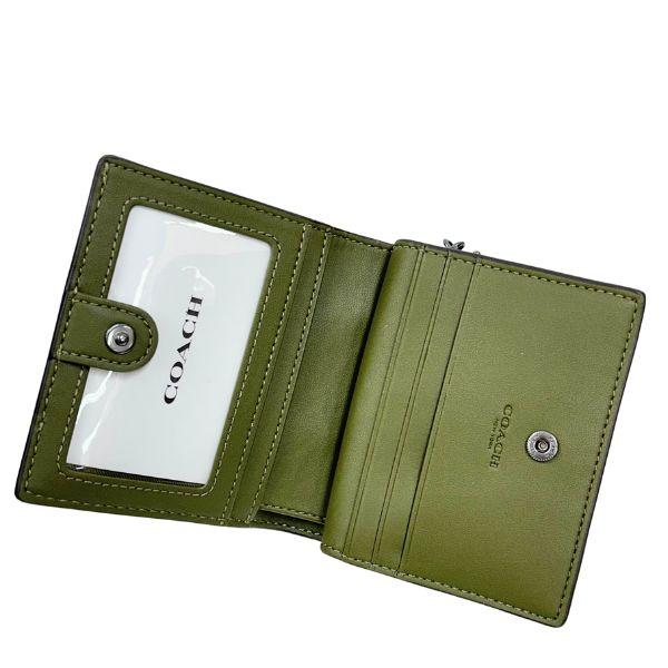 ちびすけ　coach 折り財布 カーキ×チョーク COACH（コーチ） 国内発送 財布 レディース 折り財布 パッチワーク