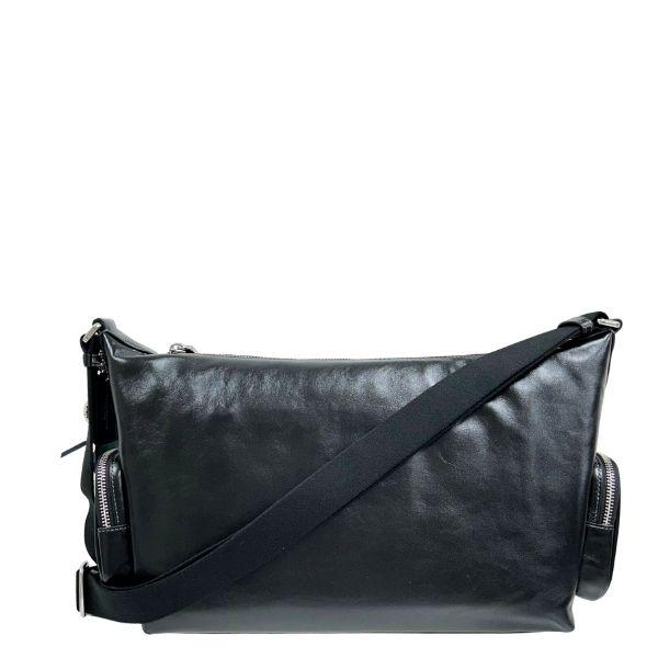 国内発送 コーチ ショルダーバッグ バッグ メンズ COACH バッグ レザー ポケット フィン クロスボディ バッグ CDY58 SV/BK ブラックの画像