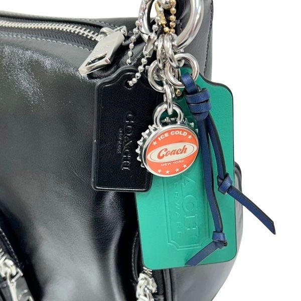 国内発送 コーチ ショルダーバッグ バッグ メンズ COACH バッグ レザー ポケット フィン クロスボディ バッグ CDY58 SV/BK ブラックの画像