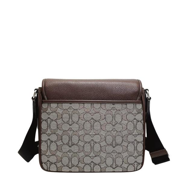 人気色/極美品✨コーチ メッセンジャーバッグ スプリント シボ ネイビー Brandol / COACH コーチ ショルダーバッグ シグネチャー ジャ