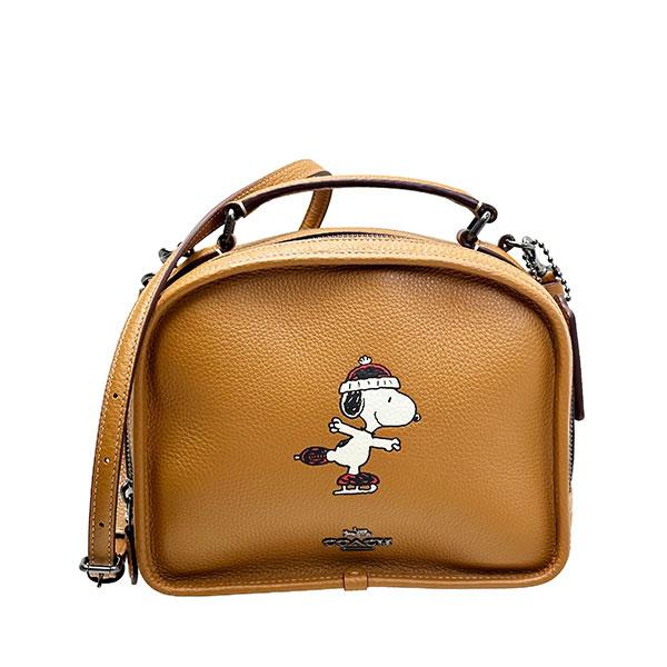 コーチ バッグ レディース COACH ショルダーバッグ スヌーピー アイススケート ランチ ペール CE846 QBQUN ペニーマルチ 送料無料｜purely｜02