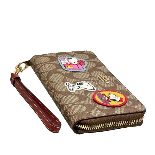 COACH スヌーピー パッチ 長財布 CF218 新品未使用 COACH 国内発送 コーチ 財布 レディース 長財布 スヌーピー