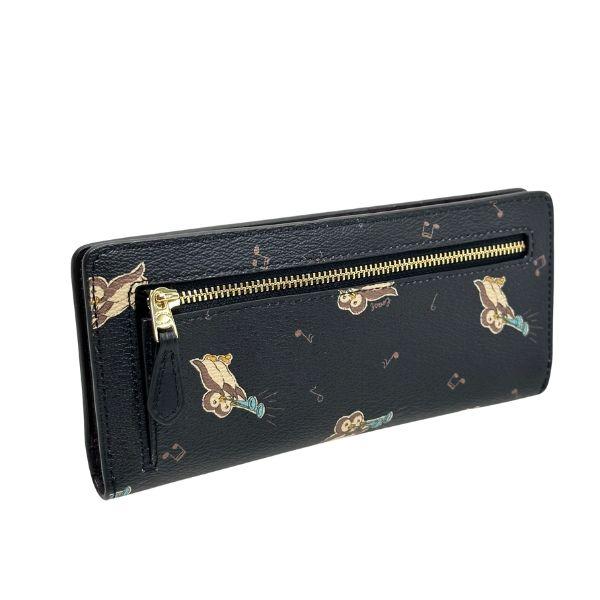 COACH キャンバスレザー ペンギン プリント スリム 長財布 CF540 COACH キャンバスレザー ペンギン プリント スリム 長財布 CF540