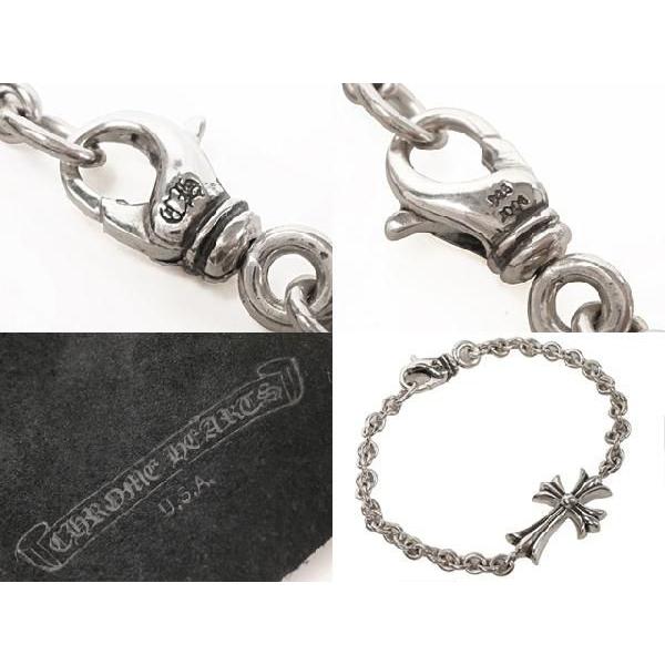 送料無料 新品正規品 クロムハーツ CHROME HEARTS メンズ レディース タイニー CHクロス チェーン ブレスレット｜purely｜02