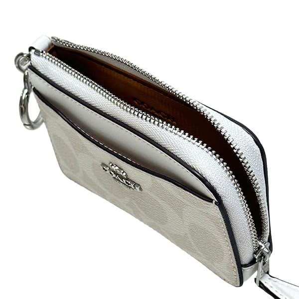 COACH コーチ　小銭入れ財布　カードケース シグネチャー　チョーク　ホワイト COACH（コーチ） 国内発送 財布 レディース コインケース シグネチャー