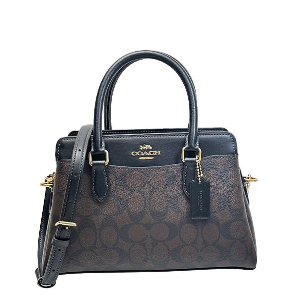 【美品】COACH ブラウンミニトートバッグ COACH 国内発送 コーチ バッグ レディース トートバッグ