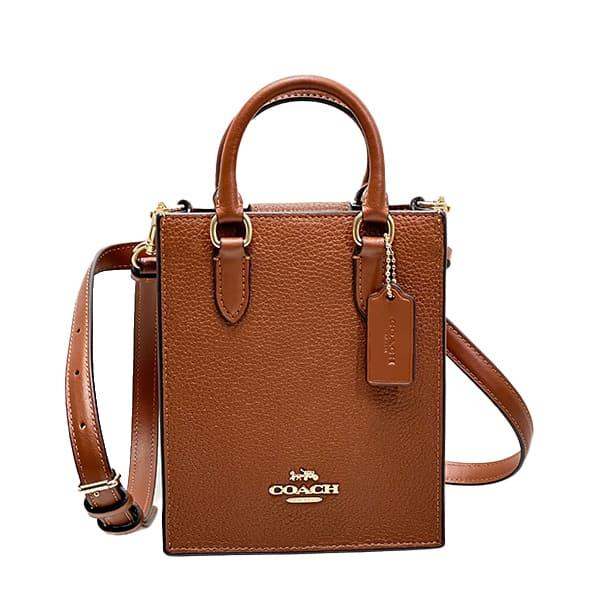 コーチ バッグ レディース COACH ハンドバッグ スエード ミックス ノース サウス ミニ トート クロスボディ CM249 IMR1W レッドウッド｜purely｜02