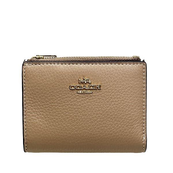 コーチ 財布 レディース COACH 折り財布 ぺブル レザー バイフォールド ウォレット CM315 IMTAU トープ｜purely｜02