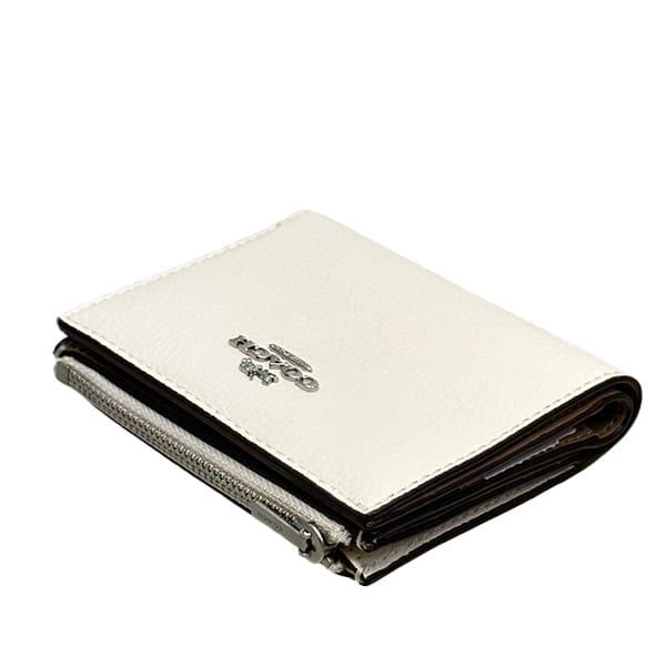 COACH 国内発送 コーチ 財布 レディース 折り財布 ぺブル レザー