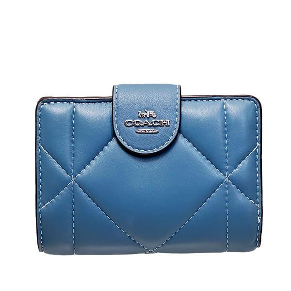 COACH☆完売品☆早い者勝ち☆折り財布　キルティング COACH】コーチ キルティングレザー スタッズ ダイヤモンド
