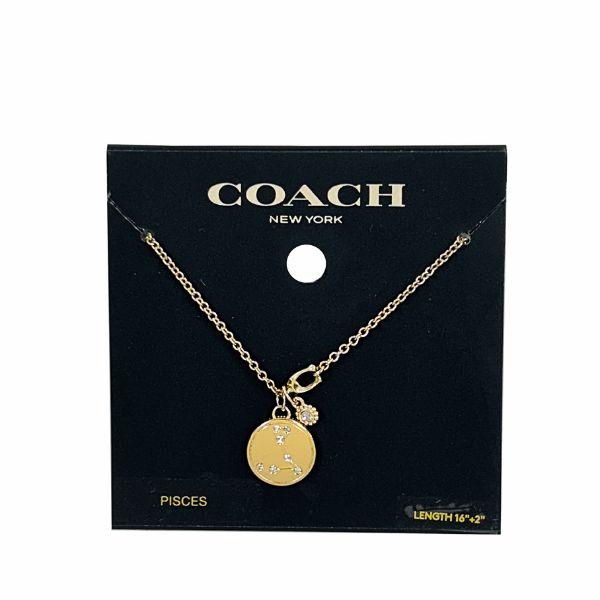 【未使用品】Coach コーチ ネックレス レザー ペンダント 黒 タグ付き COACH（コーチ） 国内発送 アクセサリー レディース 小物 ネックレス