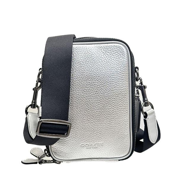 COACH ショルダーバッグ メタリックシルバー COACH（コーチ） 国内発送 バッグ メンズ ショルダーバッグ メタリック