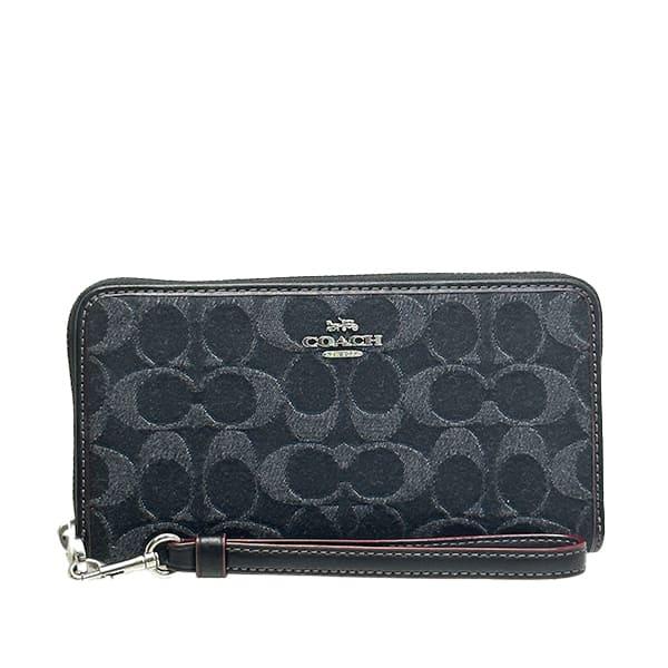美品　COACH　コーチ　デニムマルチ　シグネチャー　長財布 COACH コーチ 財布 長財布 FC4452 C4452 デニムマルチ