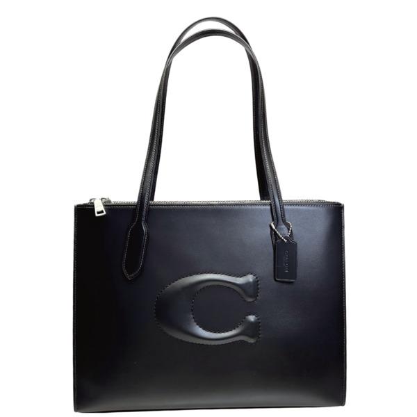 コーチ バッグ レディース COACH トートバッグ レザー ニーナ トート CR096 SV/BK ブラック｜purely｜02