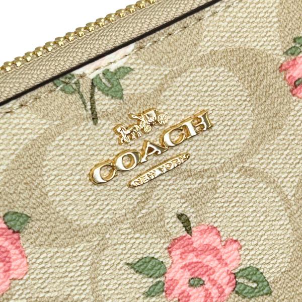 コーチ 財布 レディース COACH 長財布 シグネチャー フローラル プリント ロング ジップ アラウンド ウォレット CR966 IMOTV ライトカーキ×チョークマルチ｜purely｜04