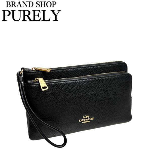 COACH（コーチ） 国内発送 財布 レディース ポーチ ペブルド レザー