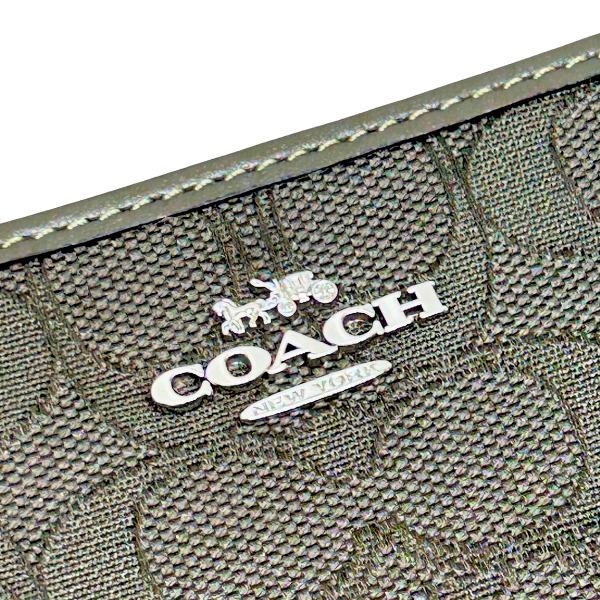 COACH コーチ ダブルジップポーチ 長財布 リストレット オリーブ 