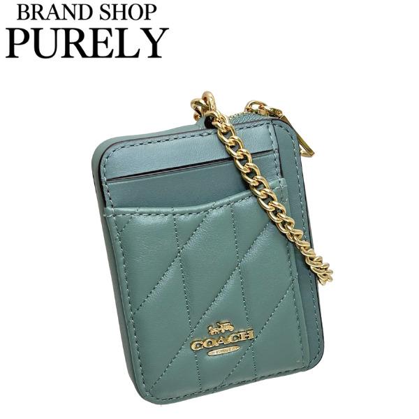 COACH コーチ 財布 レディース コインケース レザー キルティング 