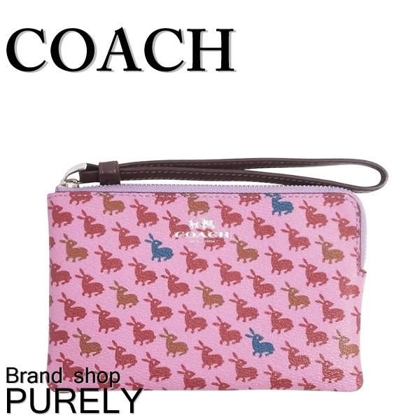 コーチ COACH ポーチ レディース 小物入れ バニープリント コーナー ジップ リストレット F11876 SV/I1 ライラックマルチ 送料無料｜purely