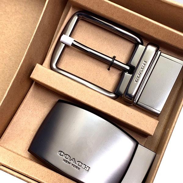 COACH コーチ ベルト メンズ シグネチャー セット ギフトボックス付き  