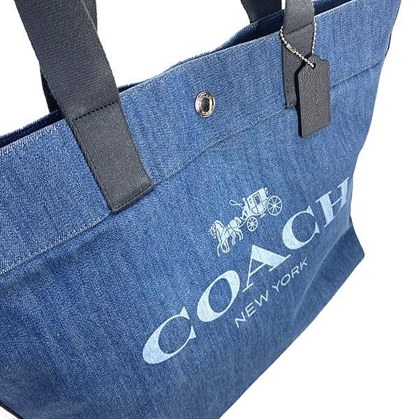 良品 COACH コーチ デニム トートバッグ 肩掛け A4収納可 F25902 極美品 COACH コーチ トートバッグ デニムキャンバス F25902 肩掛け A4
