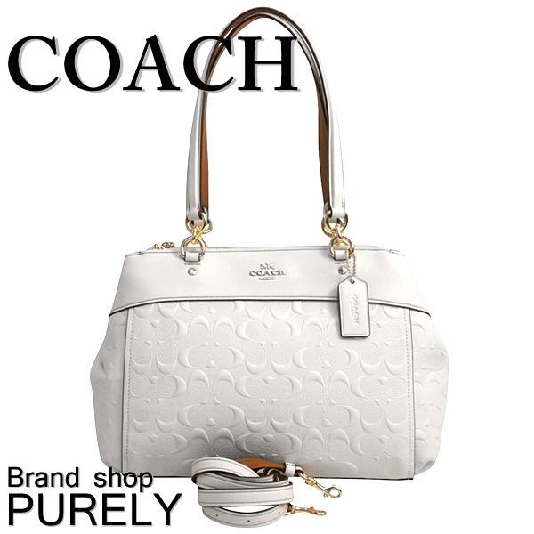 コーチ バッグ レディース COACH トート バッグ シグネチャー レザー ブルック キャリーオール F25952 IMCHK チョーク 送料無料｜purely