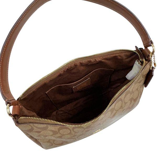 国内発送 コーチ バッグ レディース COACH ショルダーバッグ シグネチャー ジップ ショルダー バッグ F29209 IME74 カーキ×サドル 送料無料 爆買_5