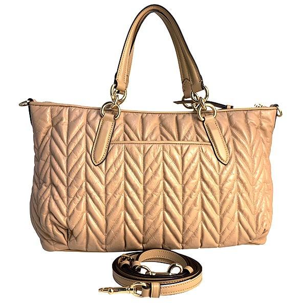 【未使用 限定品】コーチ　ハンドバッグ レザー イヴ パッチワーク キルティング COACH 国内発送 コーチ バッグ レディース ハンドバッグ キルティング