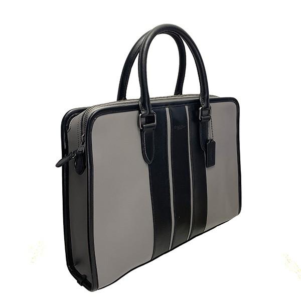✨極美品✨ COACH 2way ビジネスバッグ F35430 グレー/ブラック COACH（コーチ） 国内発送 バッグ メンズ ビジネスバッグ レザー