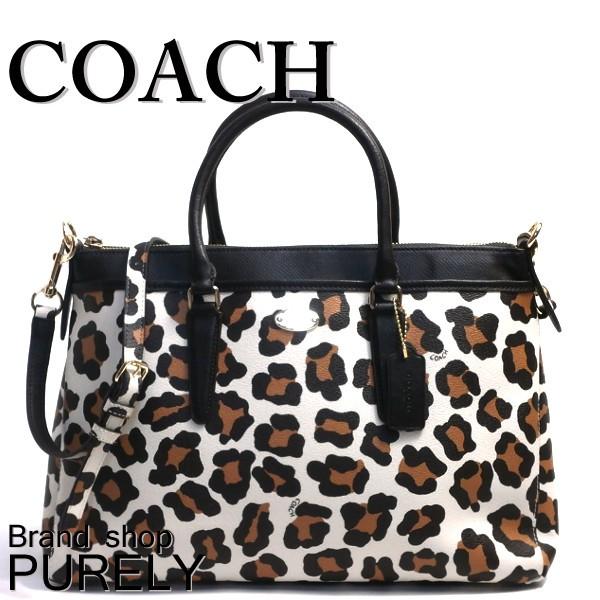 コーチ COACH バッグ レディース トート バッグ 2WAY オセロット プリント モルガン サッチェル F35890 IMCAH チョークマルチ 送料無料｜purely