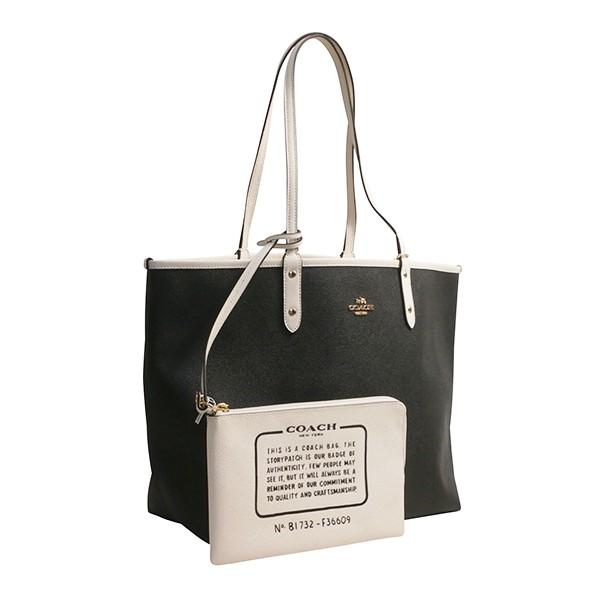 美品 COACH トートバッグ PVC ブラック リバーシブル F36609 COACH 国内発送 コーチ バッグ レディース トート リバーシブル