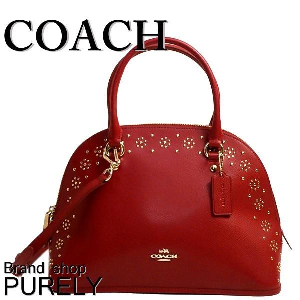 コーチ COACH バッグ レディース 2WAY バッグ 斜めがけ クロスグレイン レザー スタッズド ドームド サッチェル F36669 IME8B クラシックレッド