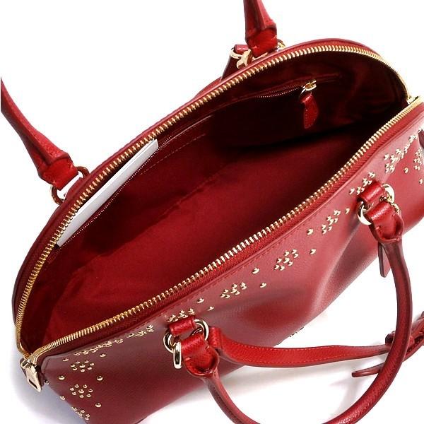 コーチ COACH バッグ レディース 2WAY バッグ 斜めがけ クロスグレイン レザー スタッズド ドームド サッチェル F36669 IME8B クラシックレッド COACH バッグ レザー スタッズド ドームド F36669 IME8B