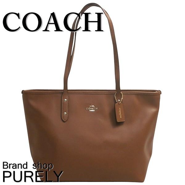 コーチ COACH バッグ レディース トートバッグ クロスグレイン レザー シティー ジップ トート F37785 IMSAD サドル 送料無料｜purely