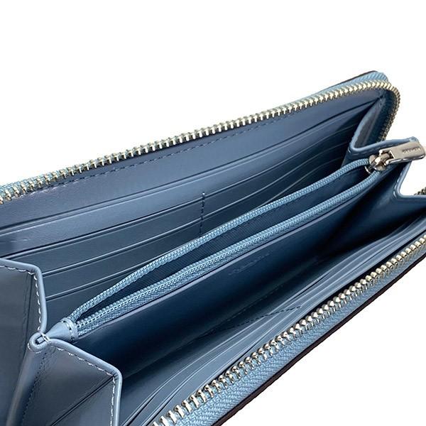 新品☆COACH　シグネチャー　ブルー　青　長財布　正規品 可愛いデザイン COACH（コーチ） 長財布 2026新作セール カードケース レディース