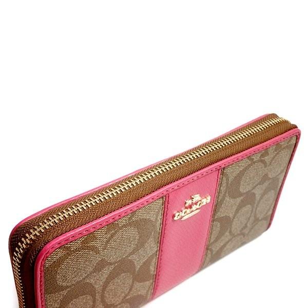COACHコーチレザーアコーディオンジップ長財布/ピンク COACH 【並行輸入品】コーチ 財布 レディース 長財布 ピンク