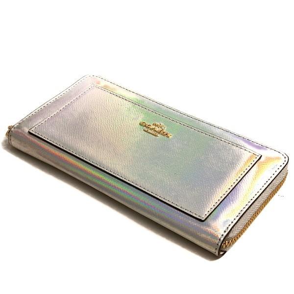 COACH　コーチ　ホログラム　アコーディオンジップ　長財布 COACH 国内発送 コーチ 財布 レディース ホログラム レザー