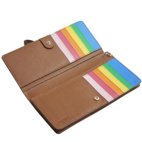 超可爱の COACH コーチ 新品 レインボー カラー 柄 折り財布