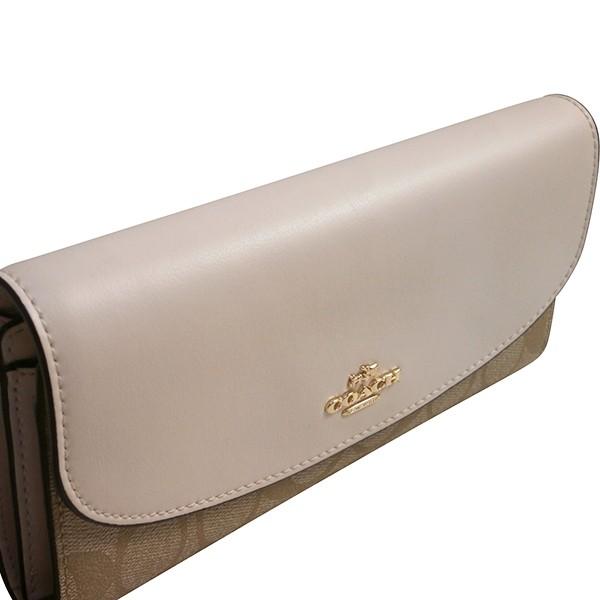 COACH 長財布 F54022 PK コーチ スナップ式 シグネチャー スリム エンベロープ メタルロゴ付 ピンク×ダークブラウン　西岡店 Amazon | コーチ COACH レディース レザー 2つ折り長財布 小銭入れ付き