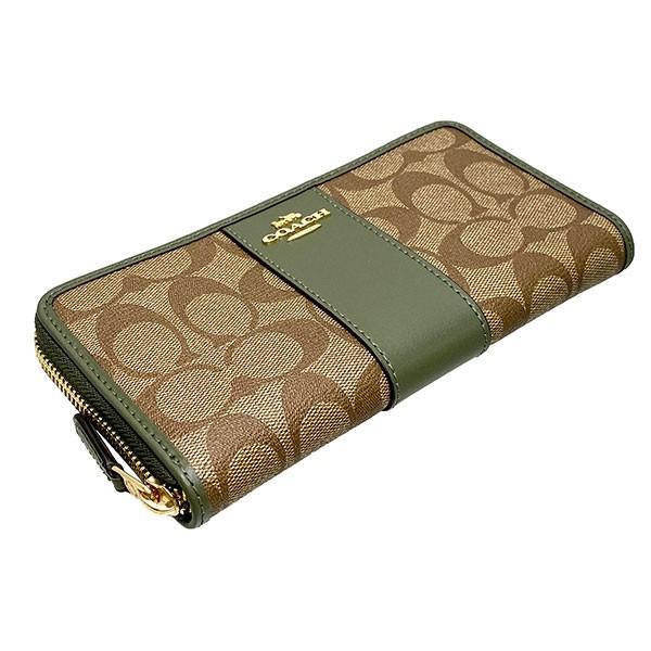 COACH(コーチ) - 3658 グリーン×ブラウン COACH（コーチ） 財布 レディース 二つ折り長財布 アウトレット