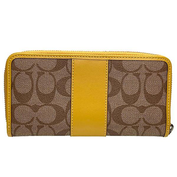 新品未使用 COACH 長財布 F54630 イエロー COACH（コーチ） 国内発送 財布 レディース 長財布 シグネチャー PVC