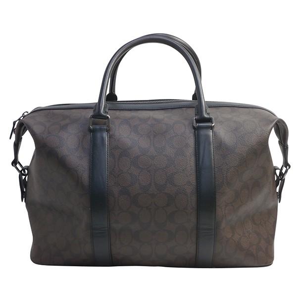 COACH ブラック シグネチャーナイロンボストンバッグ COACH（コーチ） 国内発送 バッグ メンズ ボストン バッグ