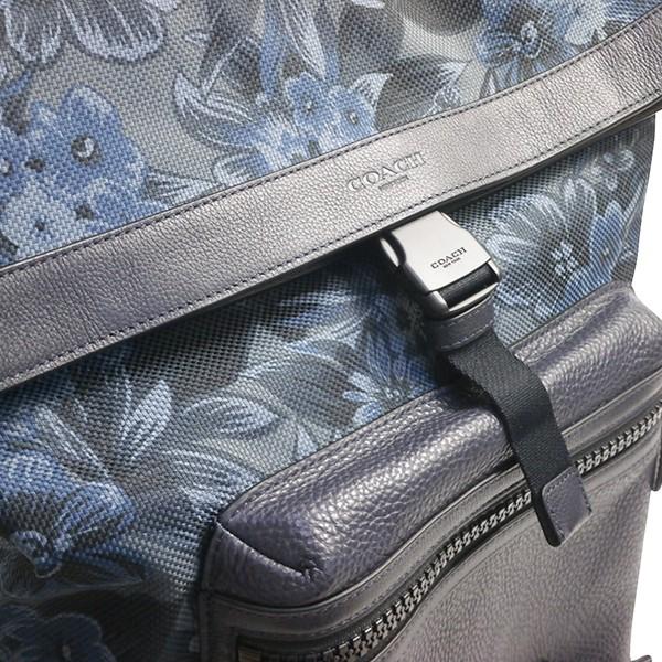 美品COACH/コーチリュック ハワイアンパーム ボタニカル柄 バックパック 値下OK】コーチ レザーリュック ハワイアンパーム ボタニカル柄