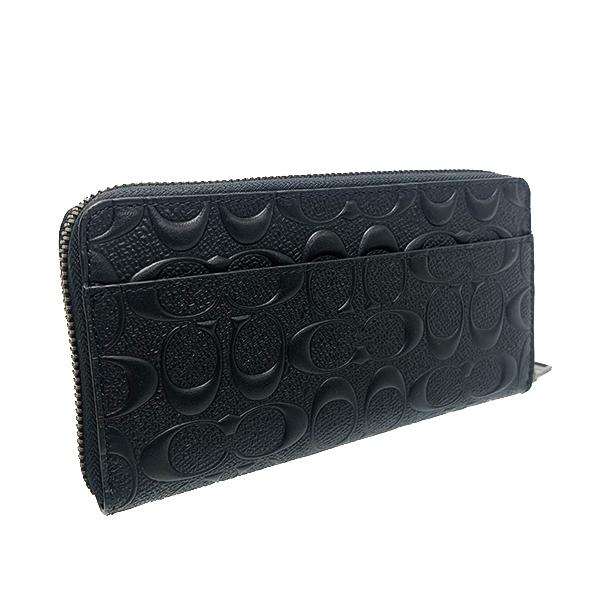 【新品未使用】COACH/コーチ　メンズ/レディース長財布F58113ブラック COACH 国内発送 コーチ F58113 財布 メンズ 長財布 シグネチャー