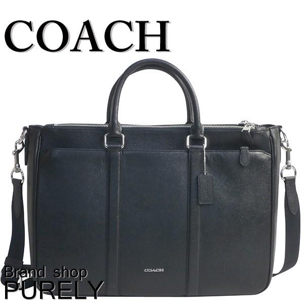 コーチ COACH バッグ メンズ ビジネスバッグ クロスグレイン レザー メトロポリタン トート バッグ F59141 BLK ブラック 送料無料｜purely