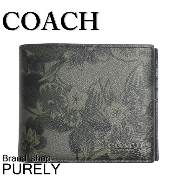 希少　COACH コーチ フローラル　ハワイアン　メッセンジャー　グレー　水色 COACH（コーチ） 国内発送 財布 メンズ フローラル ハワイアン