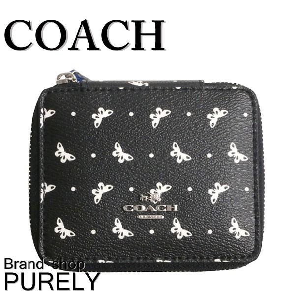 コーチ COACH ポーチ レディース 小物入れ バタフライ ジュエリー ボックス F59785 SVA16 ブラック×チョーク 送料無料｜purely